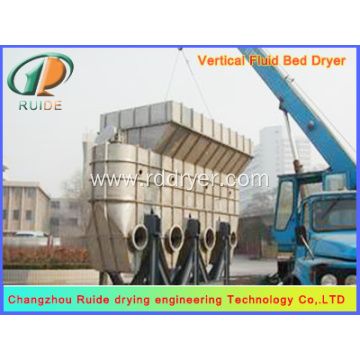 Vertical fluid bed dryer for foodstuff